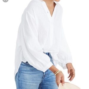 Madewell White button down shirt sz medium